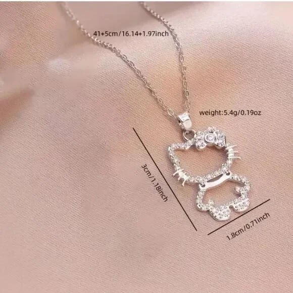 Elegant kitty charm necklace - Picture 6 of 6